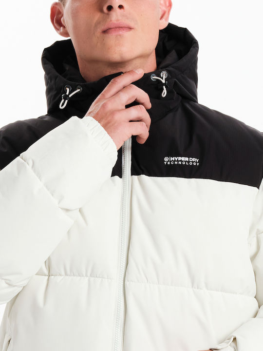 Winter Jacket Puffer Waterproof and Windproof White
