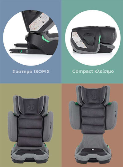 Petite & Mars Flex Pro Scaun Auto Copii i-Size Cu ISOfix Gri 15-36 Kg