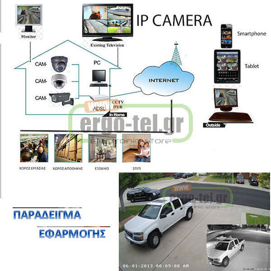 Hikvision Ds-2cd1027g0-l IP Cameră de Supraveghere Full HD 1080p Rezistentă la apă cu Lentilă 2.8mm