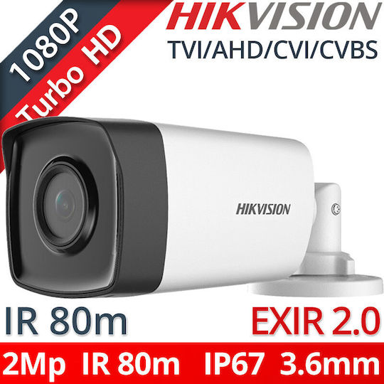 Hikvision DS-2CE17D0T-IT5F(C) CCTV Surveillance Camera Full HD 1080p Waterproof with Lens 3.6mm