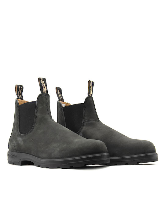 Leder Damen Chelsea Stiefeletten Gray