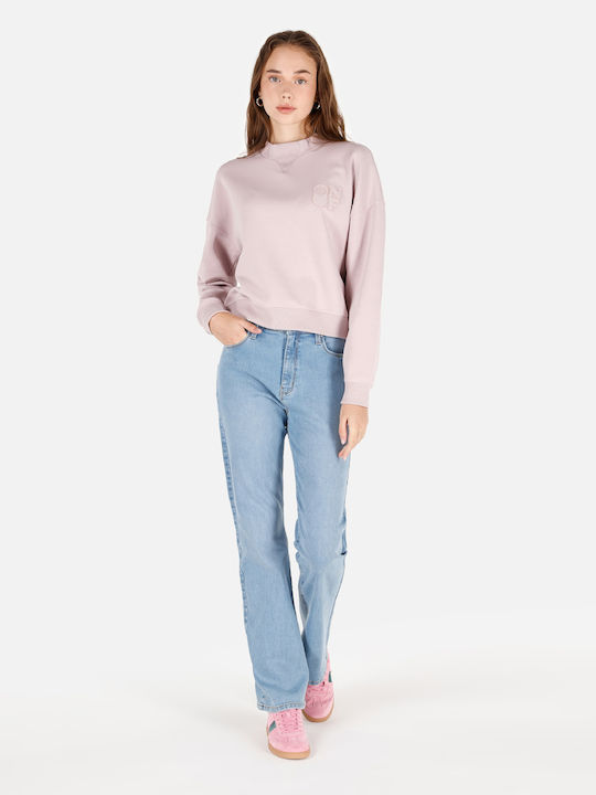 Damen Sweatshirt Kapuzen Pink