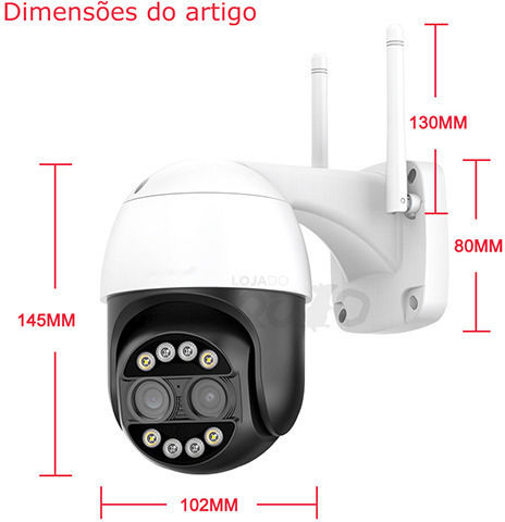 Jortan IP Surveillance Camera Wi-Fi Full HD 1080p Waterproof with Microphone