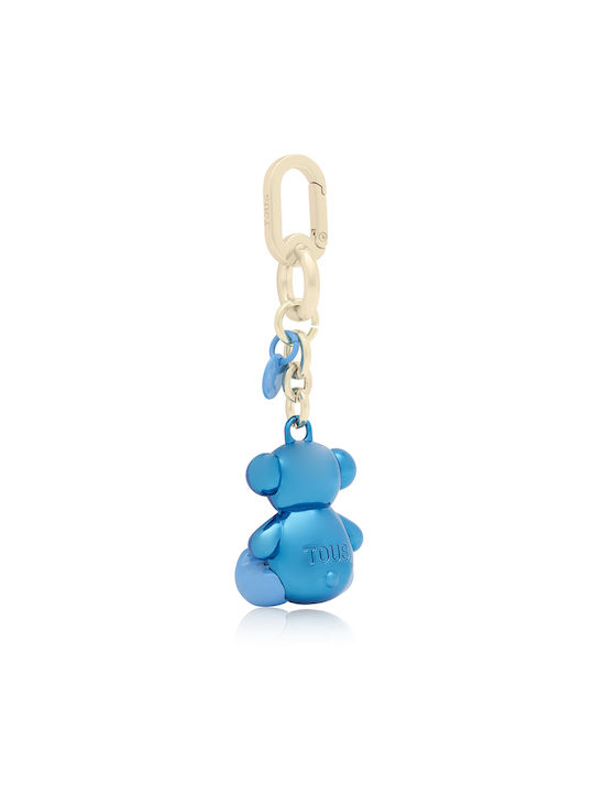 Tous Keychain Bear Metallic Blue