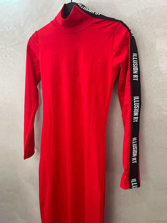 Rochie Midi De Seara Roșie