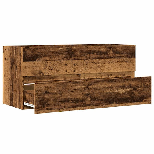 vidaXL Πάγκος με Νιπτήρα Μ100xΒ38.5xΥ45cm Μαύρο