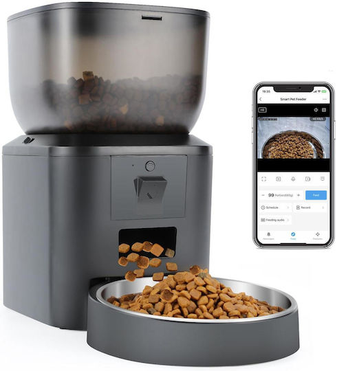 Bruno Automatic Stainless Steel Feeder for Dog & Cat with Base 4lt 31cm in Black Color