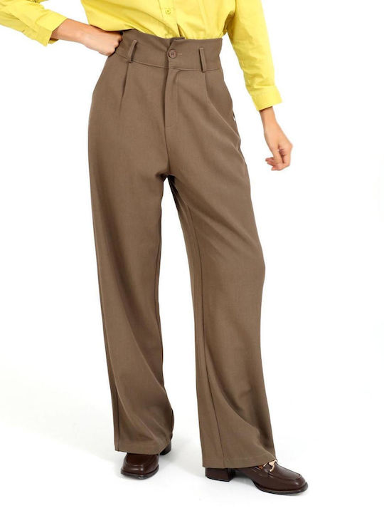 Doca Women's Fabric Trousers coffee