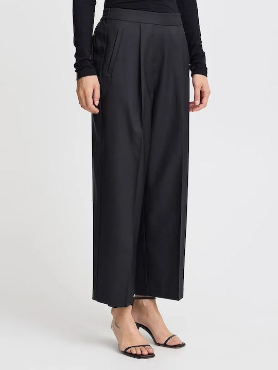 Damen Stoff Hose Black