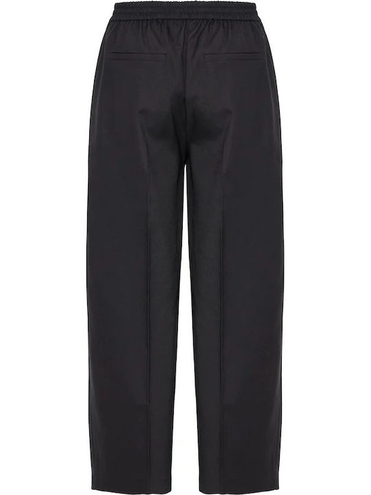 Damen Stoff Hose Black