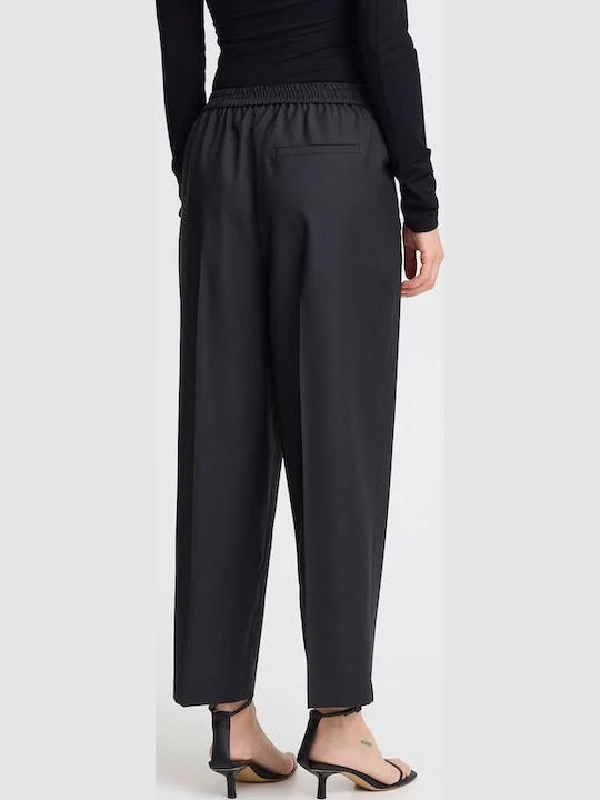 Damen Stoff Hose Black