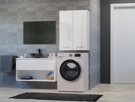 Topeshop Pola Cabinet de baie L64xA30xÎ90cm Alb