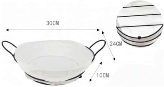 Tpster Bread Basket Metallic Black 30x24x10cm