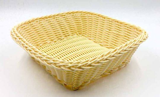 Homestyle Bread Basket Wicker Beige 24x24cm