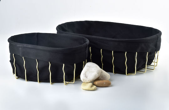 Cookini Ψωμιέρα Μεταλλική Μαύρη 32x21x32cm