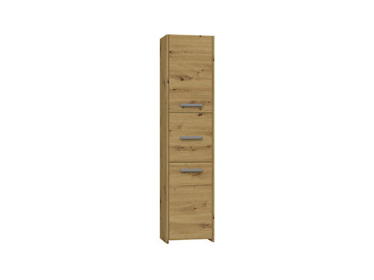 Topeshop S43 Artisan Dulap Coloană Pentru Baie Pardoseală M40xB30xY170cm Maro