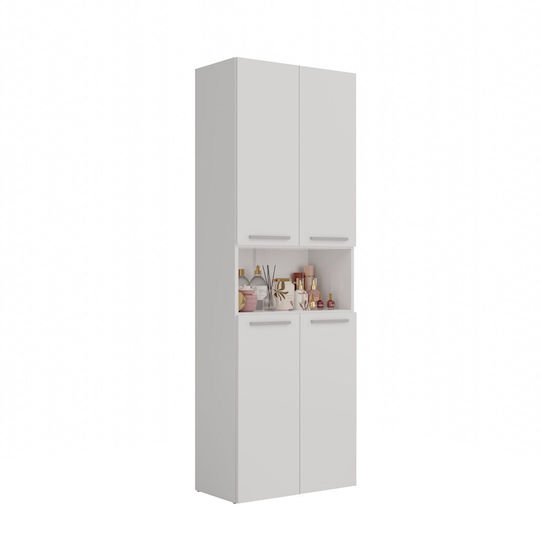 Topeshop Nel 2K DK Badezimmersäule Boden H60xB30xH174cm Weiß