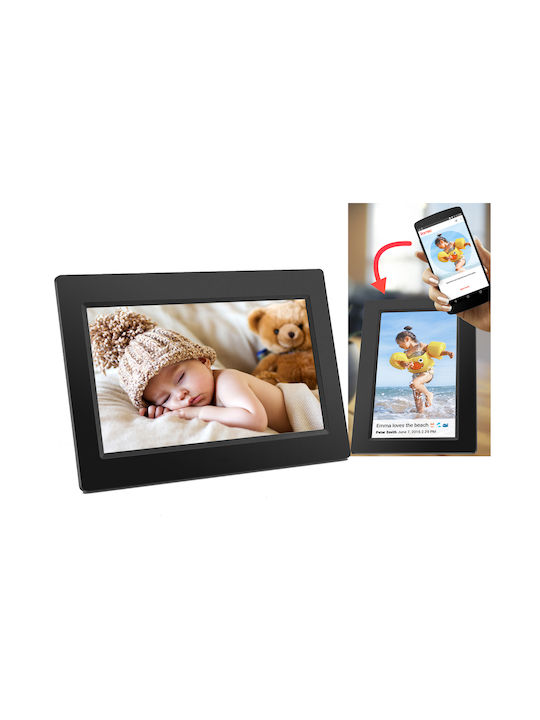 Denver Frameo PFF-1015 Digital Photo Frame with Touch Screen 10.1" Resolution 1280x800 with WiFi Black 119101040270 PFF-1015