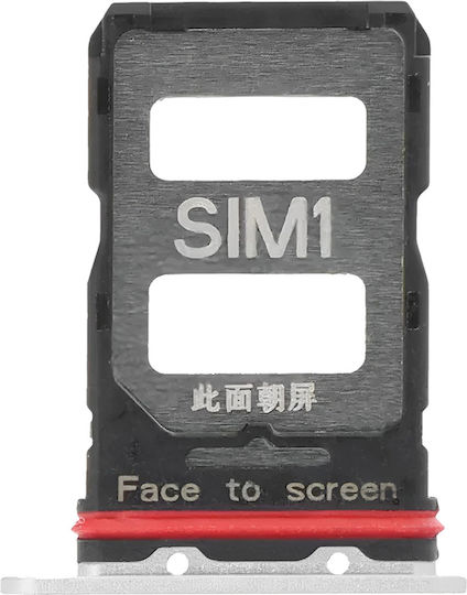 Clappio Sim Card Tray Xiaomi Poco F6 Pro Dual Nano Sim White