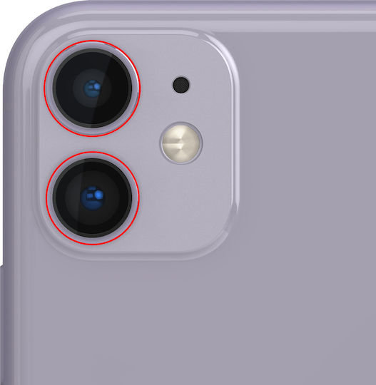 Clappio задна камера обектив за iPhone 11 100% съвместим лилав