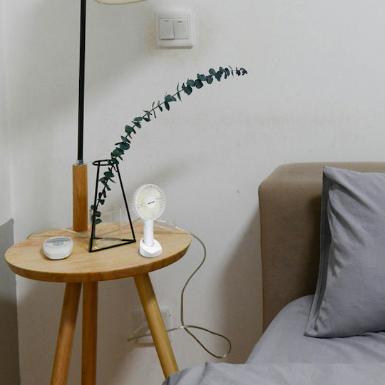 Eurolamp Handheld USB Rechargeable Fan 800mAh 3W White 300-20524