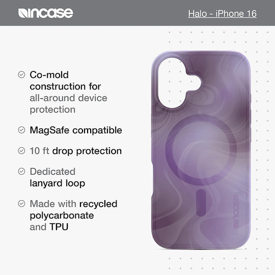 Incase Halo Case Magsafe Iphone 16 Case Oil Slick Smoke