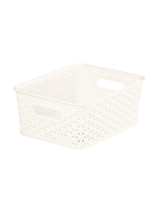 Curver Plastic Storage Basket Mystyle White 25.5x19.6x10.3cm