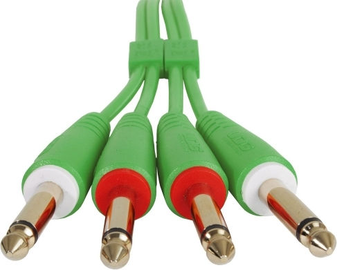 UDG Cable 2 x 6.3mm male - 2x 6.3mm male 1.5m Green (U97002GR)