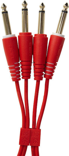 UDG Cable 2 x 6.3mm male - 2x 6.3mm male 3m Red (U97004RD)
