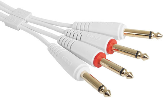 UDG Cable 2 x 6.3mm male - 2x 6.3mm male 3m White (U97004WH)