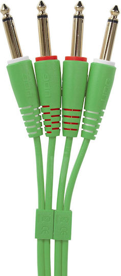 UDG Cable 2 x 6.3mm male - 2x 6.3mm male 3m Green (U97004GR)