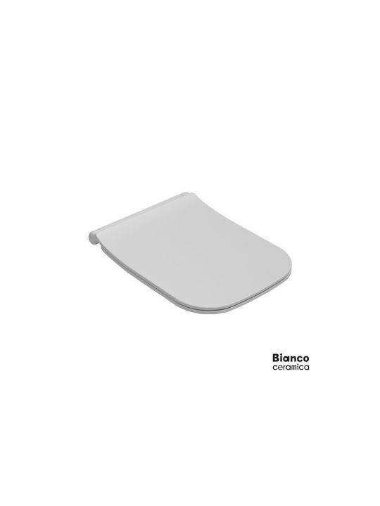 Bianco Ceramica Remo RM 11500 Wall-Mounted Toilet Rimless with Slim Cover Soft Close White Checkmate