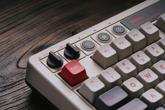 8Bitdo Retro N Edition Ασύρματο Gaming Μηχανικό Πληκτρολόγιο Tenkeyless με Custom διακόπτες (Αγγλικό US)