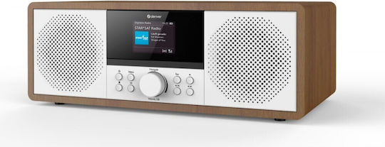 Denver MIR-270DW Φορητό Ηχοσύστημα με Bluetooth / CD / Ραδιόφωνο Καφέ