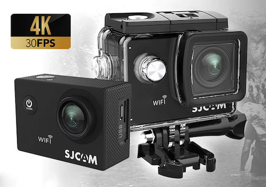 SJCAM SJ4000 Action Camera 4K Ultra HD Underwater with Case Standard with 2-inch Screen and Wi-Fi Black