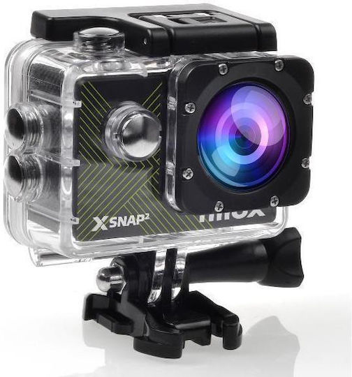 Nilox NXACXSNAP2YL 128GB Action Camera 4K Ultra HD with Screen and Wi-Fi Black