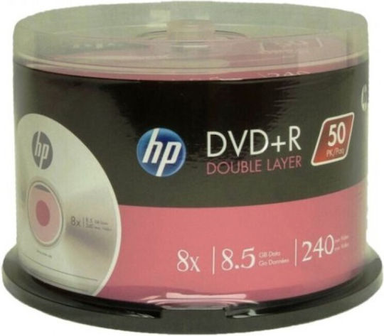 HP Recordable DVD-R 8x 8.5GB Cake Box 10pcs