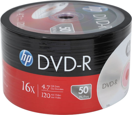 HP Beschreibbare DVD-R 16x 4.7GB Kuchenbox 50Stück