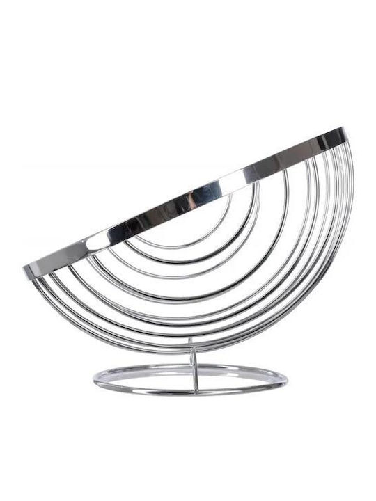 Click Obstschale Metallisch Silber 26x24x21cm