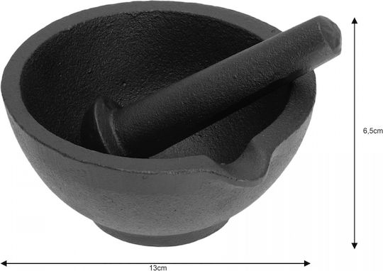 KING Hoff Cast Iron Mortar 13x13cm