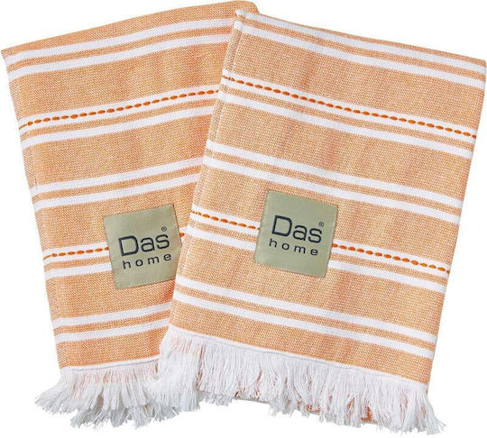 Das Home 0708 Geschirrtuch aus 100% Baumwolle in Weiß Farbe 40x60cm 2Stück