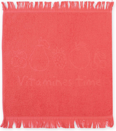 Nef-Nef Homeware Xavier Ποτηρόπανο από 100% Βαμβάκι Κοραλί 40x60cm
