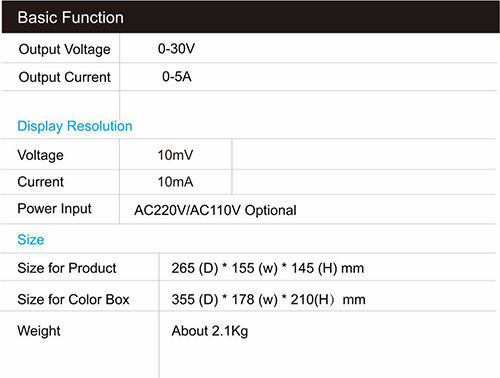 Mestek DP305MF Laboratory Power Supply with 1 Channel