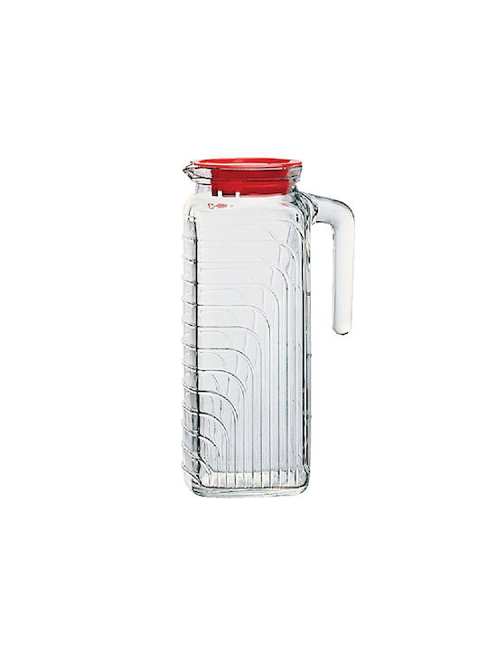 Bormioli Rocco Gelo Glass Jug Red 1200ml