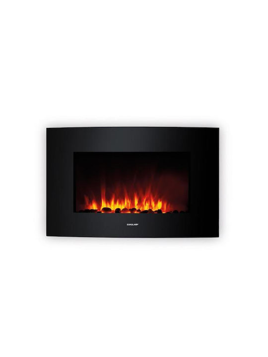 Eurolamp Wall Mounted Electric Fireplace 2000W 90x56cm Black