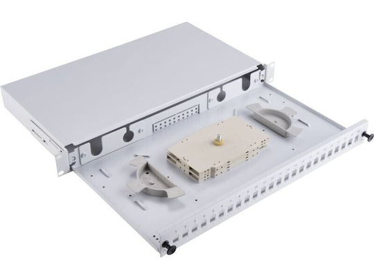 A-LAN Οπτικό Patch Panel για Rack 1U 19" 24 Θυρών Γκρι