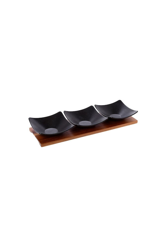 Cryspo Trio Porcelain Dessert Divided Serving Tray