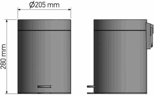 Sanco Inox Badezimmer Mülleimer Sanftes Schließen 5Es Bronze