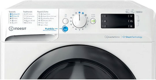 Indesit Πλυντήριο-Στεγνωτήριο Ρούχων 10kg/7kg Ατμού 1400 Στροφές