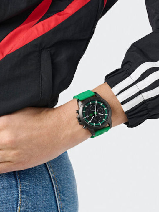 adidas Expression Two Ceas Barbati Cronograf Baterie cu Culoare Verdetii Cauciuc Cureaua